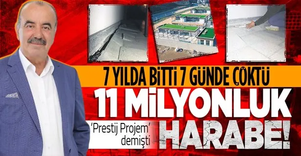 CHP’li Hayri Türkyılmaz’ın 11 milyon TL harcayarak yaptığı sosyal tesis halkın kullanımına açılmadan çöktü