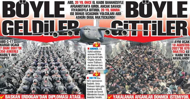 ABD, 20 yıl önce El Kaide bahanesiyle Afganistan'a girdi! 20 yıl sonra ise dönüş uçağının yolcuları mültecilerdi!