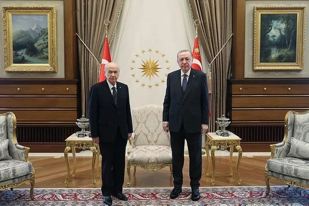 Son dakika: Başkan Erdoğan, MHP Genel Başkanı Bahçeli ile bir araya geldi-3