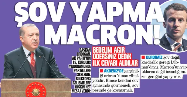 Şov yapma Macron!