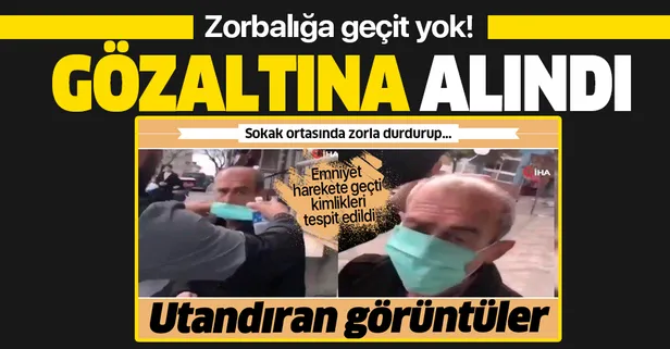 Bir utanç videosu da İstanbul'dan! Yaşlı adamı durdurup başından aşağı kolonya döktüler