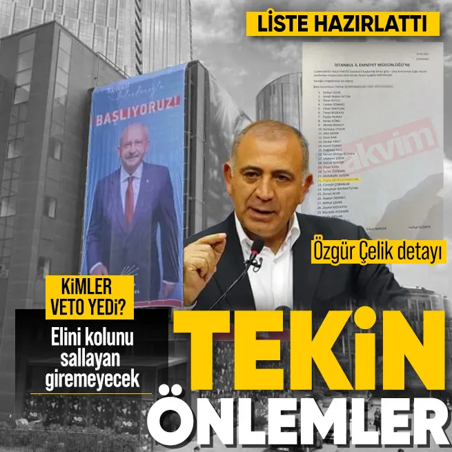 Gürsel Tekinden 32 kişilik İl binasına girecek CHPliler listesi! Hangi isimler veto yedi? Özgür Çelik detayı