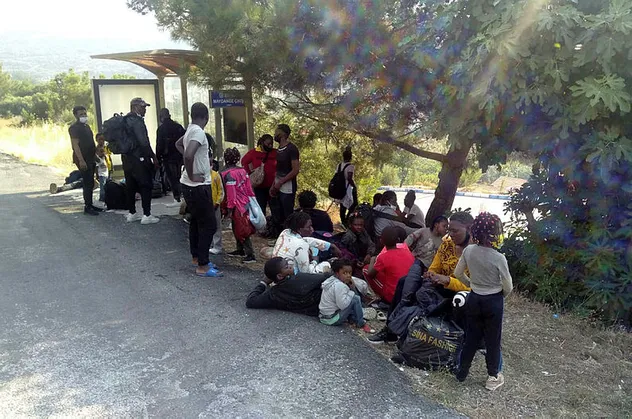İzmir'de çoğunluğu siyahi olan 42 sığınmacı, Avrupa'ya gitmek isterken yakalandı
