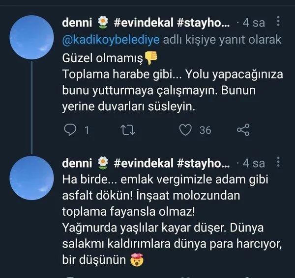 CHP'li Kadıköy Belediyesi vatandaşla dalga geçiyor! Kırık dökük kaldırımı 'tamir ettik' diye sundular-7