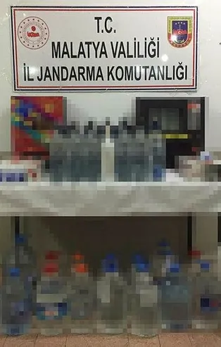 Son dakika: Malatya'da 775 litre sahte içki ile ele geçirildi