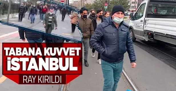 İstanbul Fatih’te tramvay hattında arıza! Yolcular ray hattında yürüdü