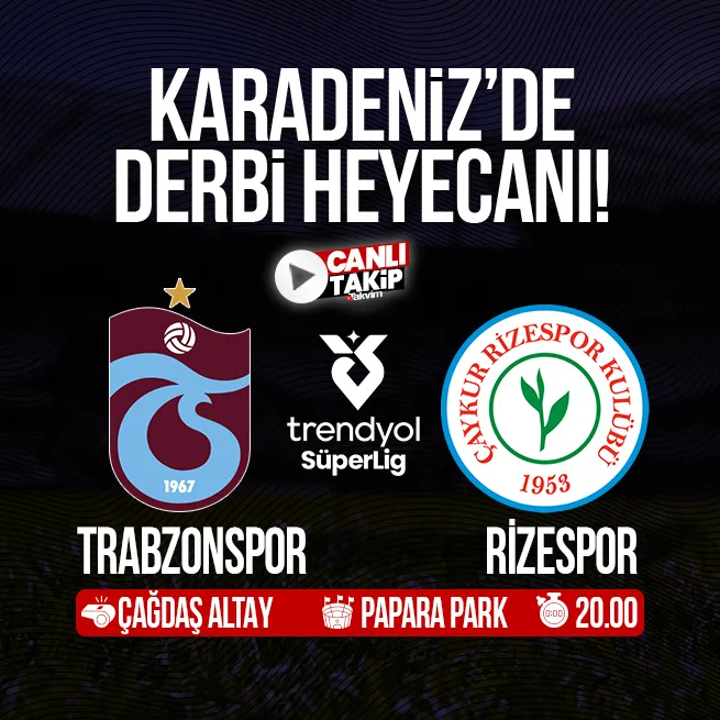 Trabzonspor - Rizespor | Süper Lig maçı CANLI