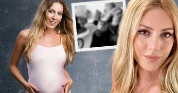 Kenan İmirzalıoğlu ve 8 aylık hamile eşi Sinem Kobal kızları Lalin ile keyifte! Babasının omzundaki Lalin bebek hareketiyle gülümsetti