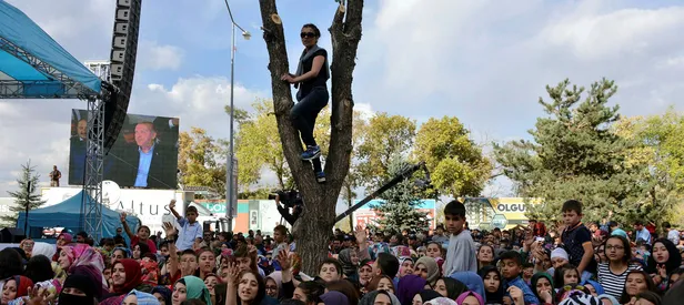 Erdoğan'a sesini duyurmak için ağaca çıktı