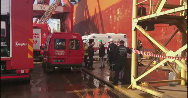 Son dakika: Tuzla'da gemide yangın: Yaralılar var