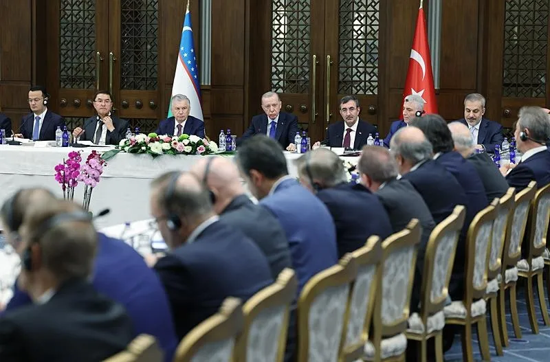 İmzalar atıldı! Başkan Erdoğan ve Özbekistan Cumhurbaşkanı Mirziyoyev ortak Filistin mesajı!-3