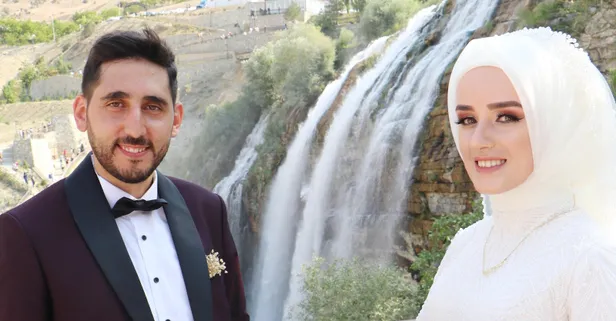 Dünyanın en yüksek üçüncü şelalesi Tortum Şelalesi Kurban Bayramı'nda doldu taştı