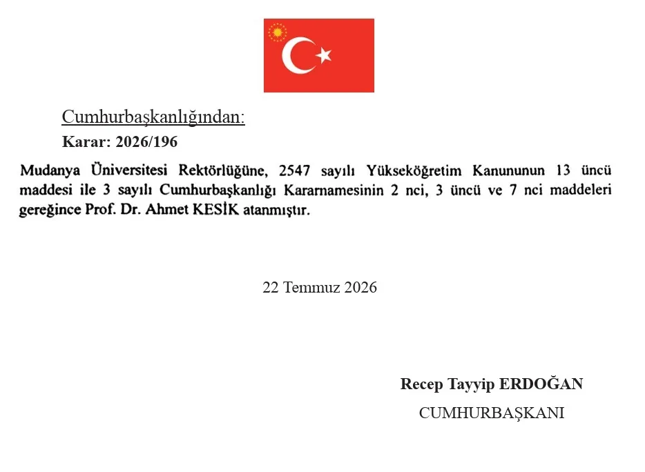 Başkan Erdoğan imzaladı! YÖK ve 8 üniversiteye yeni atamalar Resmî Gazete'de-8