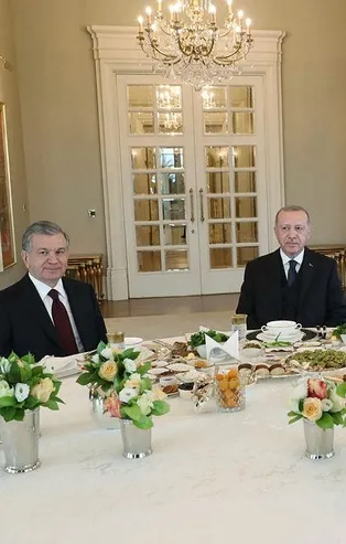 Son dakika: Başkan Erdoğan, Özbekistan Cumhurbaşkanı Mirziyoyev ile görüştü