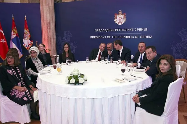 Sırbistan'da Başkan Erdoğan onuruna yemek