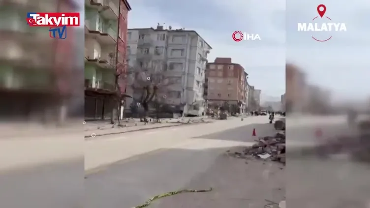Yer: Malatya! 6 katlı bina depremde böyle çöktü! İşte o anlar…