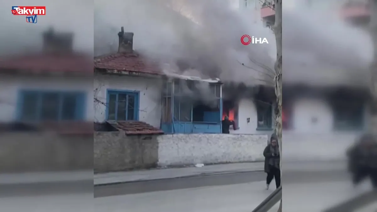 Polatlı'da korkutan yangın