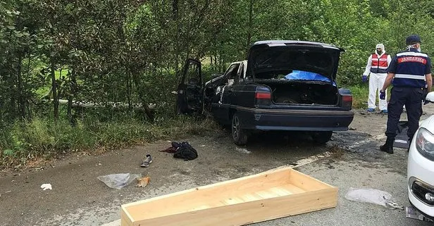 Korkunç kaza! Alev alan araçta yanarak can verdiler