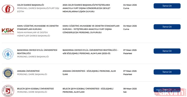 Nisan Ayı İlanları