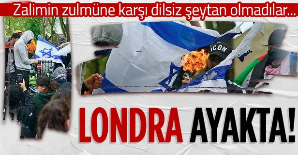 Londralılar Filistin'in yanında! İşgalci terör devleti İsrail protesto edildi