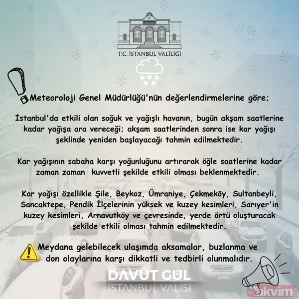 42 il sarı alarm listesinde! İstanbul’a dondurucu sürpriz: Bu gece kar yağacak mı? - 3