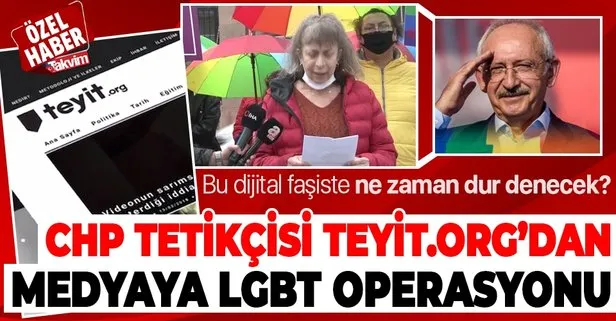 Teyit.org CHP ve LGBT’nin tetikçiliğine soyundu! Çarpıtma bulgularla haberlere operasyon yaptılar