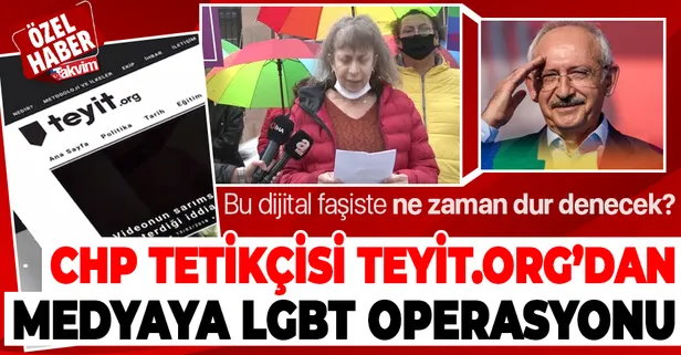Teyit.org CHP ve LGBT'nin tetikçiliğine soyundu! Çarpıtma bulgularla haberlere operasyon yaptılar