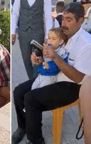 Aksaray’da pes dedirten olay: Ağzında emzikli torununun eline silah verip ateş ettirdi