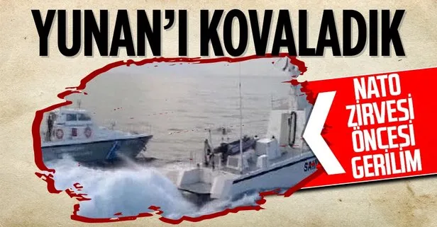 Türk sahil güvenlik ekibi, Türk kara sularını ihlal eden Yunan sahil güvenlik botunu kovaladı