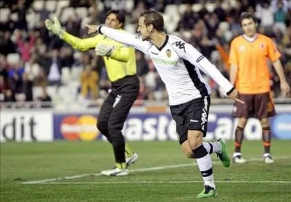 Valencia-Bursaspor karşılaşmasından kareler