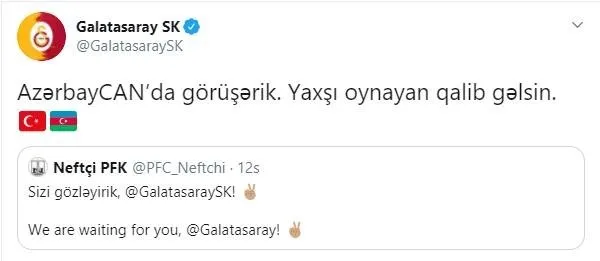 Galatasaray In Rakibi Neftci Baku Takvim