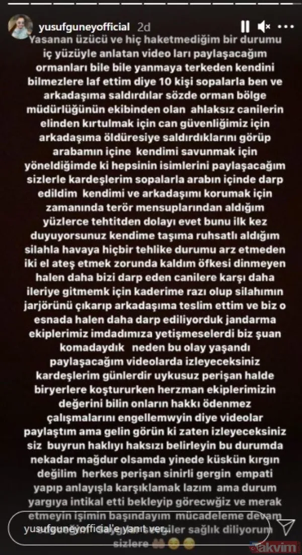 Gözaltına alınan Yusuf Güney serbest bırakıldı! Orman söndürme memurlarıyla tartışan şarkıcıdan ilk açıklama - 13