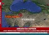 Son dakika: Ankara'da korkutan deprem!