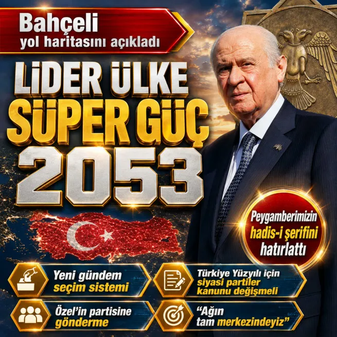 Bahçeliden seçim sistemi ve siyasi partiler kanunu teklifi: Yeni yasa şart... Lider ülke süper güç 2053
