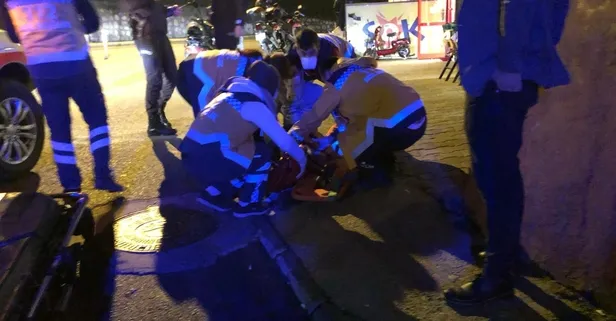 Tartıştığı adamın başında cam şişe kırıp kaçtı