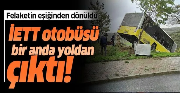 Son dakika: İstanbul’da Başakşehir’de İETT otobüsü yoldan çıktı