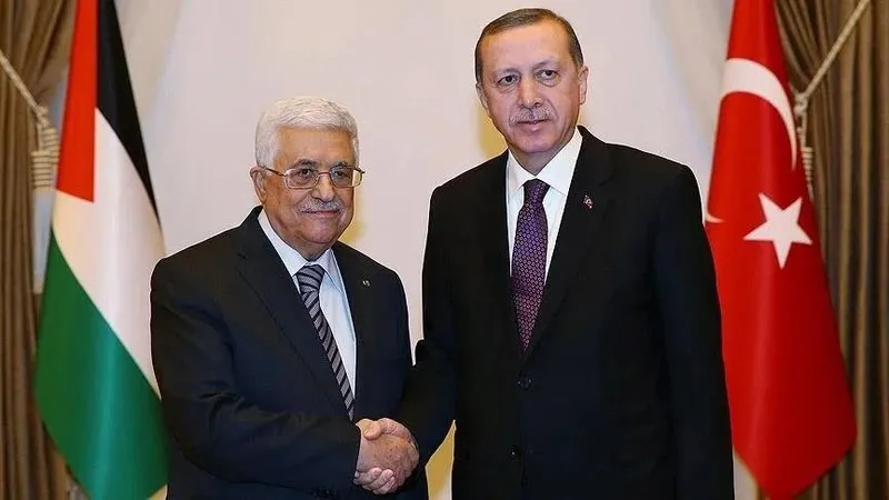 Filistin Devlet Başkanı Abbas ve Başkan Erdoğan.