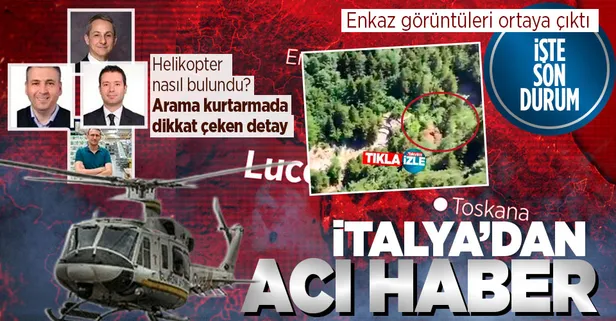 İtalya'da radardan kaybolan helikopterin yeri belli oldu! Acı haber: 7 kişiden kurtulan olmadı