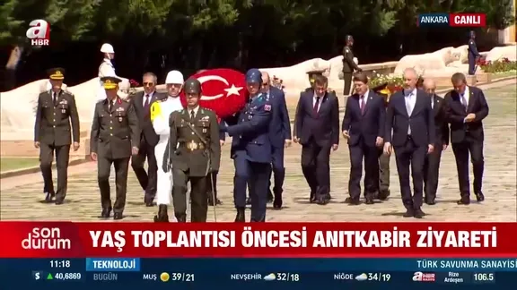 Başkan Erdoğan ve YAŞ üyeleri Anıtkabir’de