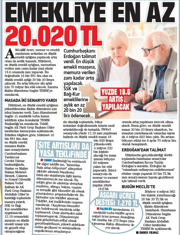 TAKVİM en düşük maaşın 20 bin TL'ye yükseltileceğini yazmıştı (9 Ocak 2026 tarihli gazete)