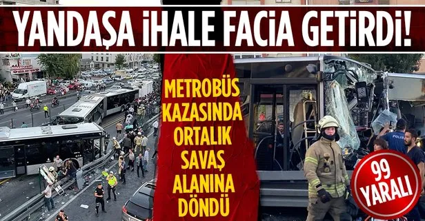 Yandaşa ihale facia getirdi! İstanbul’da 4 metrobüsün karıştığı kazada 99 kişi yaralanırken, kaza hakkında soruşturma başlatıldı