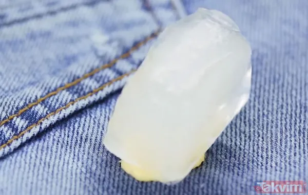 Pantolondan, sakızı kolayca sökmek için yapmanız gereken şey ise sadece bir buz...