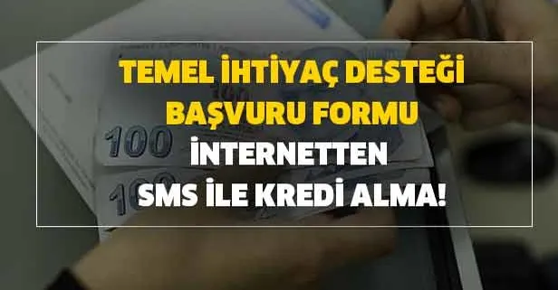 Temel ihtiyaç desteği başvuru formu ve internetten SMS ile kredi alma!