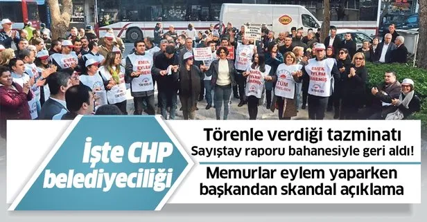 CHP’li Gaziemir Belediyesi’nden skandal karar! Sayıştay raporunu bahane edip törenle verdikleri tazminatları geri aldı!