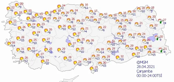 HAVA DURUMU | Bahar resmen geliyor! Meteoroloji haritalı tahmini yayınladı | 25-29 Nisan-14