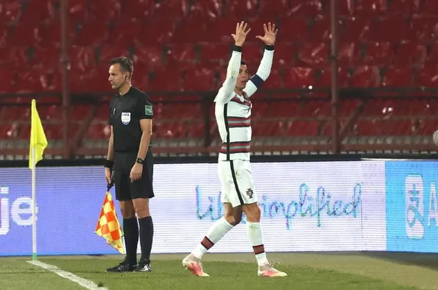 Attığı gol verilmeyen Cristiano Ronaldo çılgına döndü