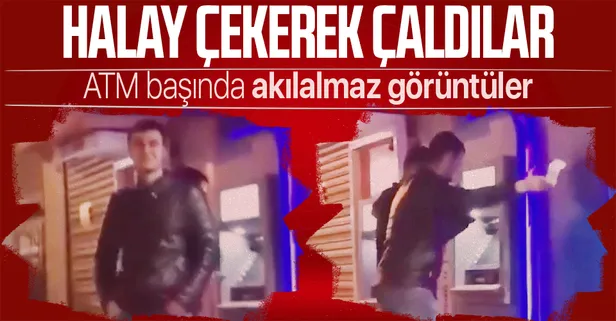 Halay çeken ATM hırsızları yakalandı! Akılalmaz görüntüler: Çaldıkları paraları böyle çektiler