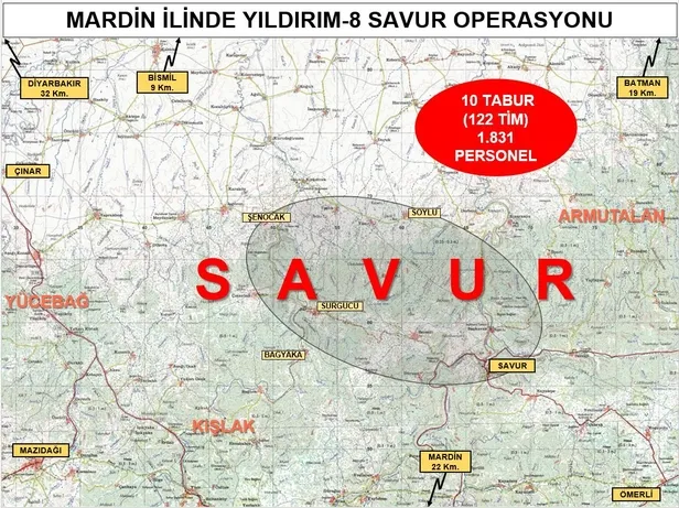Son dakika: Mardin'de Yıldırım-8 Savur operasyonu başladı-4
