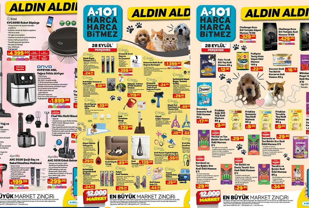 Kedi köpeği olanlar A101’de koşsun!