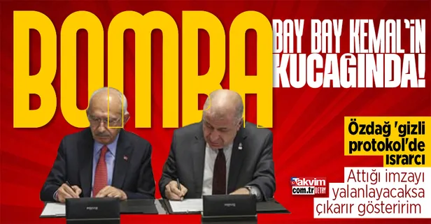 Gizli protokol krizi sürüyor! Ümit Özdağ bombayı Kemal Kılıçdaroğlu'nun kucağına bıraktı: Yalanlarsa belgeyi paylaşırım